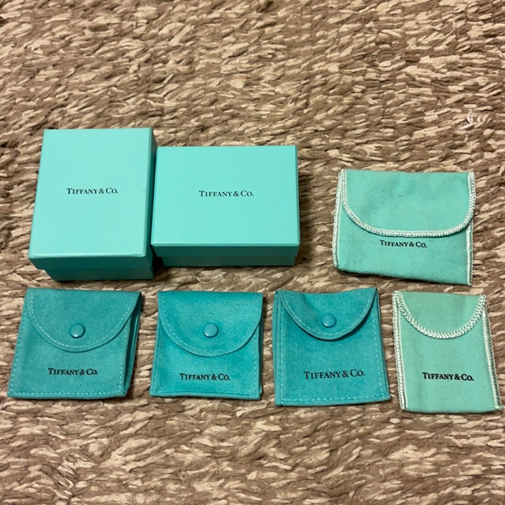Tiffany & Co. Jewelry gift box and Pouches